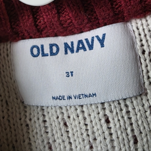 Girls' 3T Cotton Old Navy White Fair Isle Sweater - Picture 5 of 7